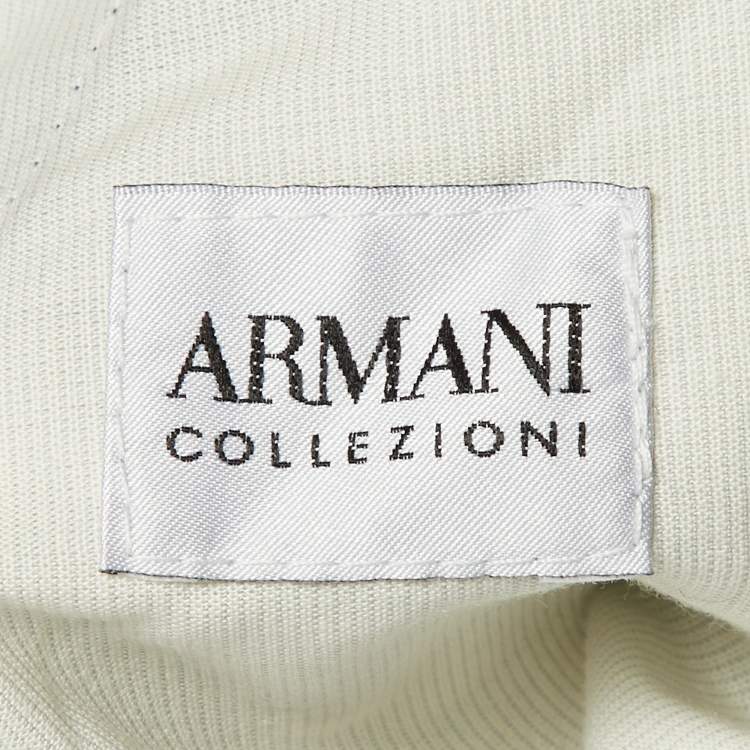 Pre Owned Armani Collezioni Grey Wool Regular Fit Pants XL