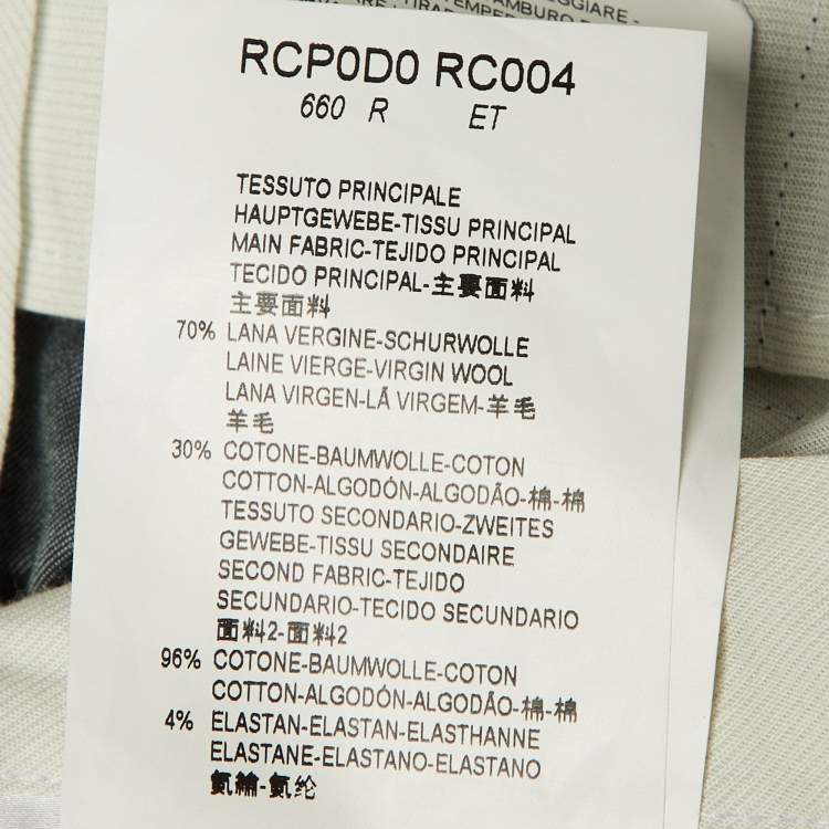 Pre Owned Armani Collezioni Grey Wool Regular Fit Pants XL