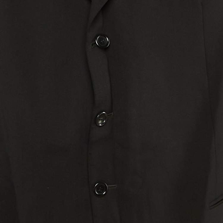 Pre Owned Armani Collezioni Black Wool Single Breasted Blazer 4XL 