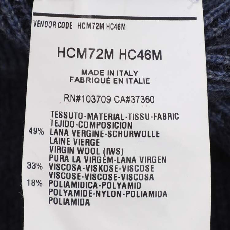 Pre Owned Armani Collezioni Blue Wool Blend Sweater M