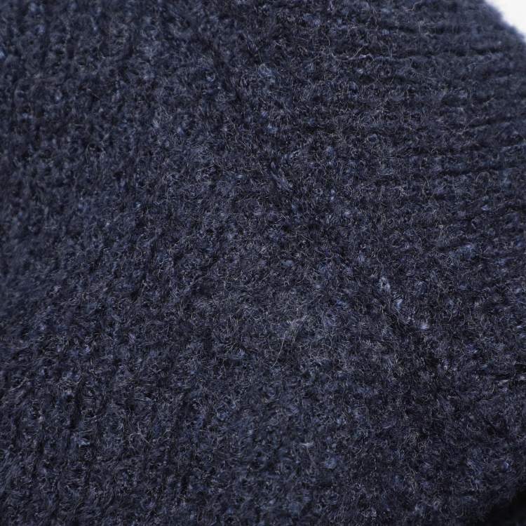 Pre Owned Armani Collezioni Blue Wool Blend Sweater M