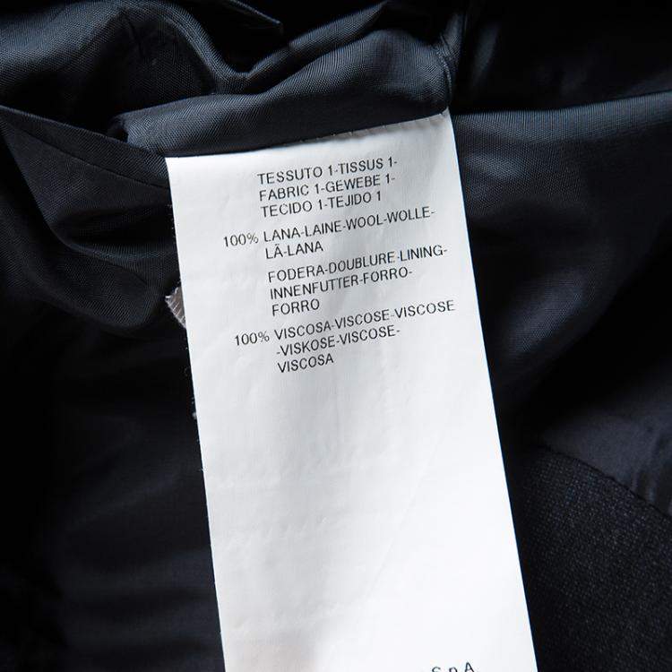 Pre Owned Armani Collezioni Navy Blue Wool Tailored Regualr Fit Blazer 3XL