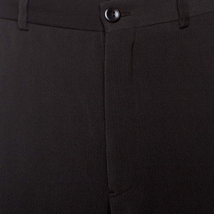 Pre Owned Armani Collezioni Grey Textured Pants 3XL