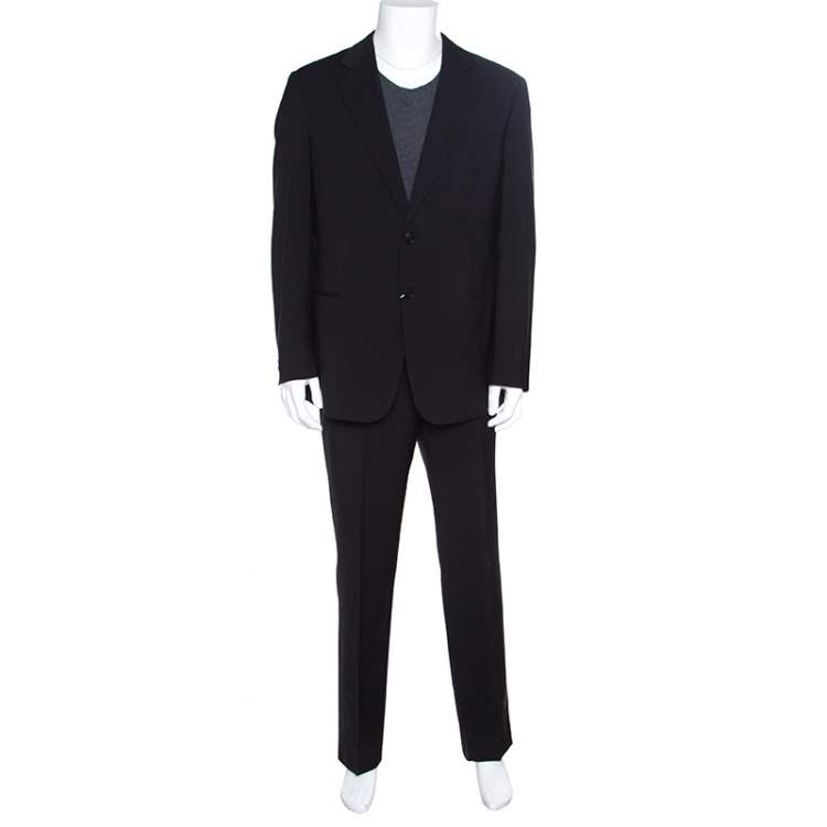 Armani Collezioni Navy Blue Wool Tailored Suit XXL Armani Collezioni ...