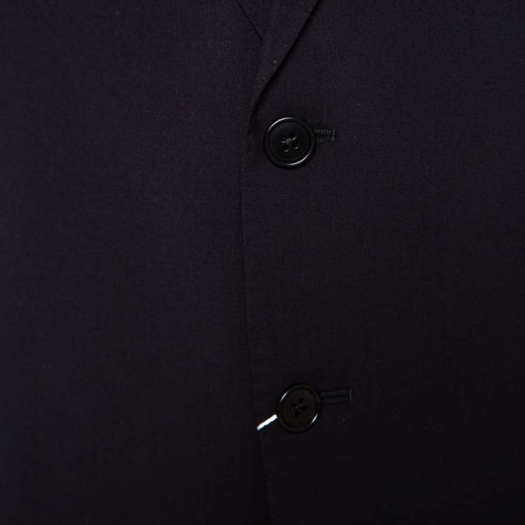 Pre Owned Armani Collezioni Navy Blue Wool Tailored Suit XXL