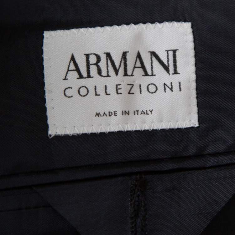 Armani Collezioni Navy Blue Wool Tailored Suit XXL Armani Collezioni ...