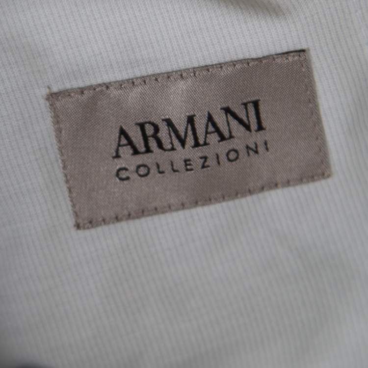 Pre Owned Armani Collezioni Grey Wool Tailored Trousers 4XL 