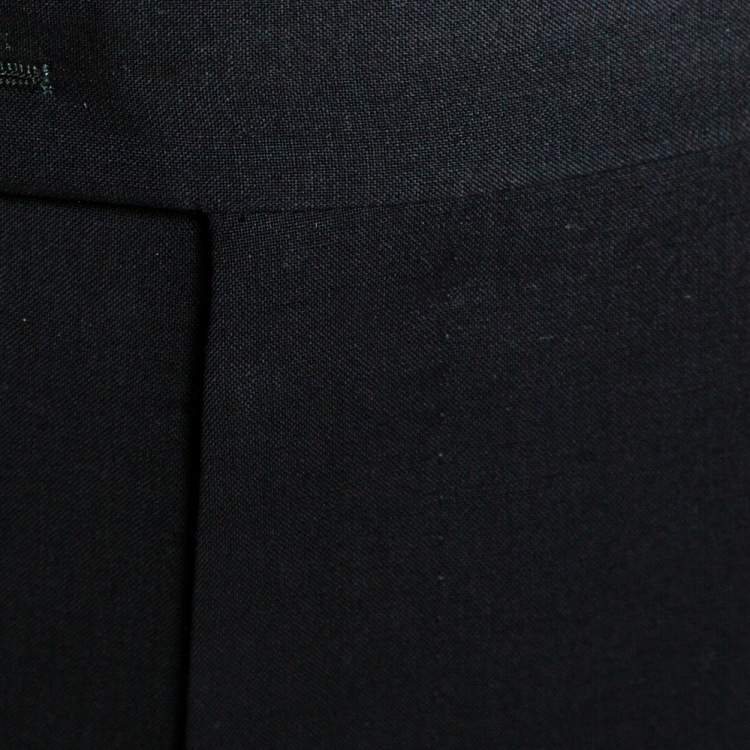 Pre Owned Armani Collezioni Black Wool Blend Tailored Trousers XL
