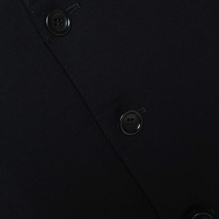 Pre Owned Armani Collezioni Black Wool Tailored Suit L