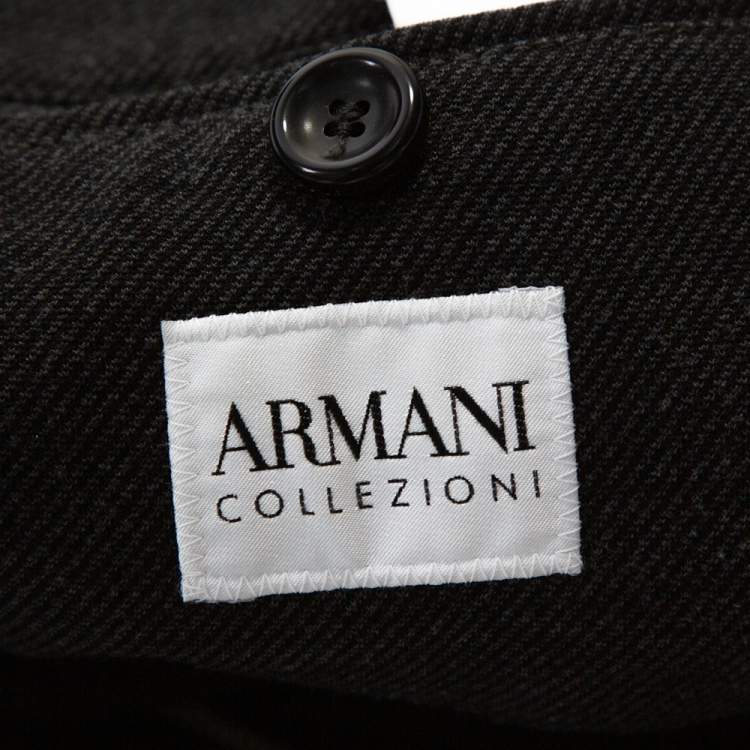 Pre Owned Armani Collezioni Grey Two Buttoned Jacket M