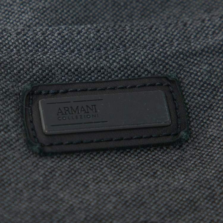 Pre Owned Armani Collezioni Grey Cotton Blend J06 Slim Fit Trousers M