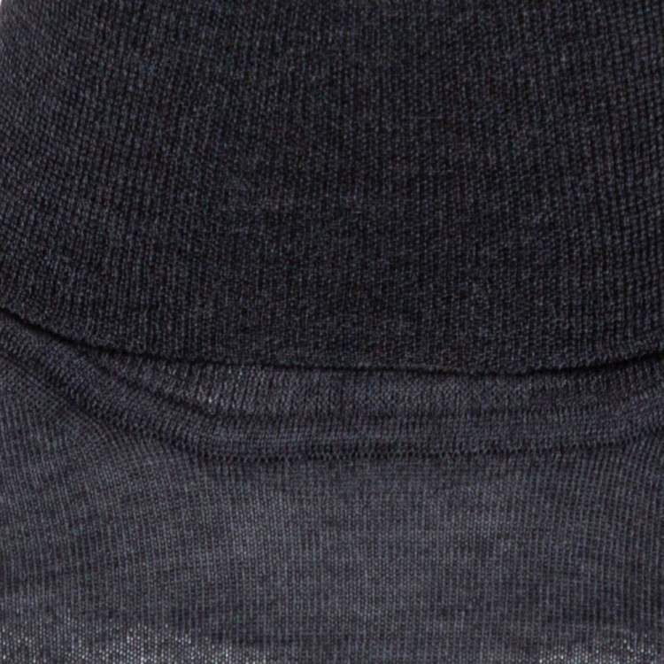Pre Owned Armani Collezioni Black Wool Turtleneck Sweater XS