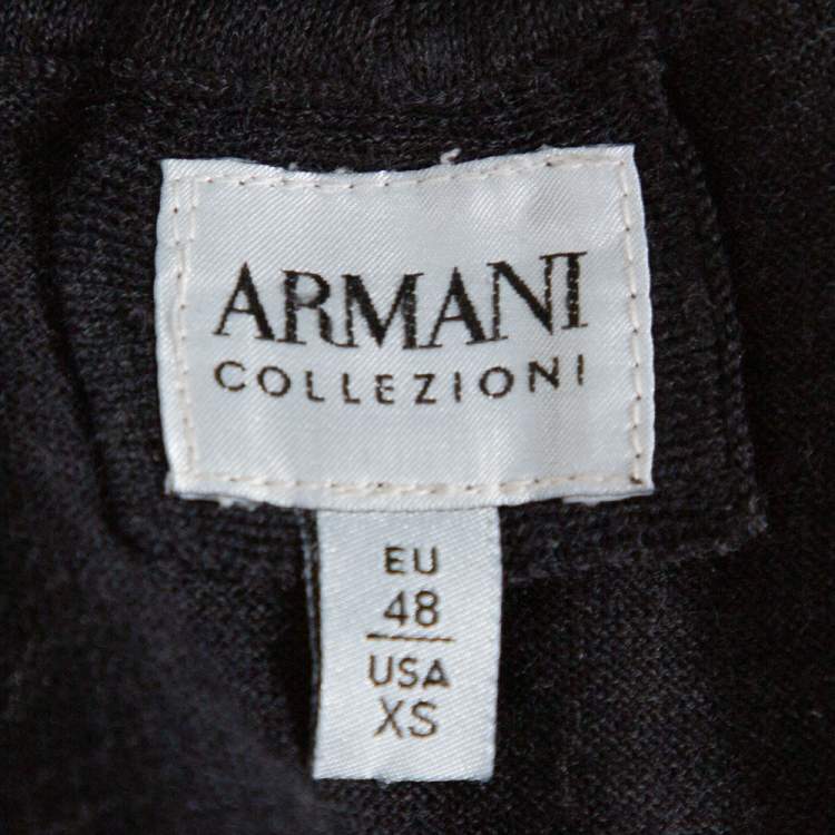 Pre Owned Armani Collezioni Black Wool Turtleneck Sweater XS