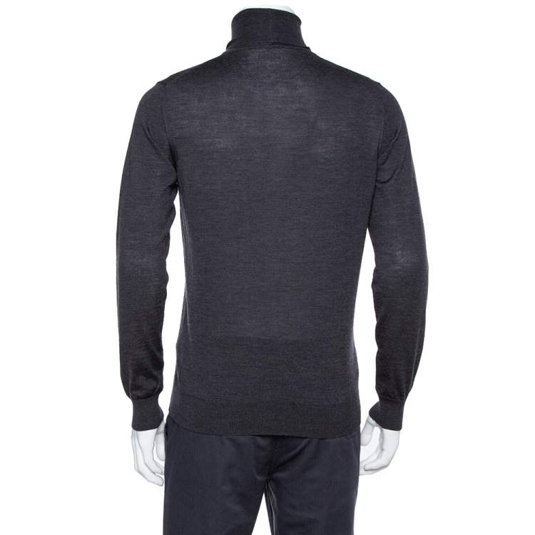 Pre Owned Armani Collezioni Black Wool Turtleneck Sweater XS