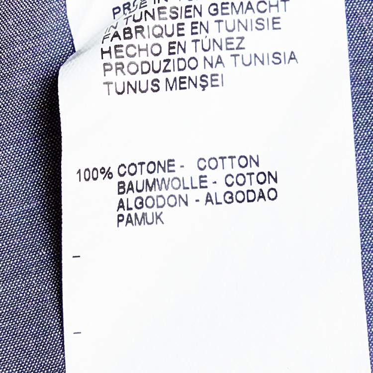 Pre Owned Armani Collezioni Purple Cotton Button Front Shirt M