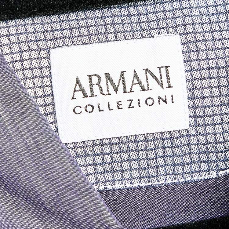 Pre Owned Armani Collezioni Purple Cotton Button Front Shirt M