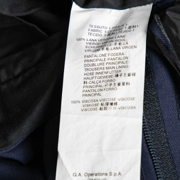 Pre Owned Armani Collezioni Navy Blue Wool Single Breasted Metropolitan Suit L