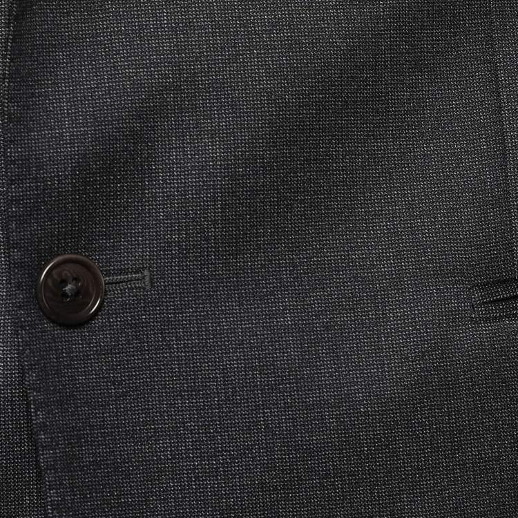 Pre Owned Armani Collezioni Dark Grey Wool Tailored Blazer L