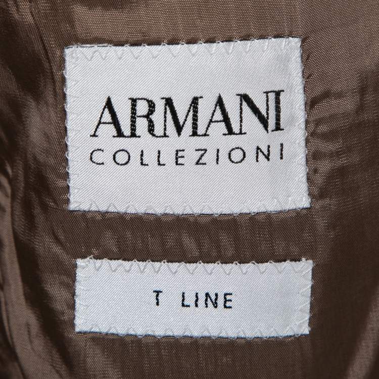 مملوكة مسبقًا Armani Collezioni Beige Camel Single Breasted Blazer L