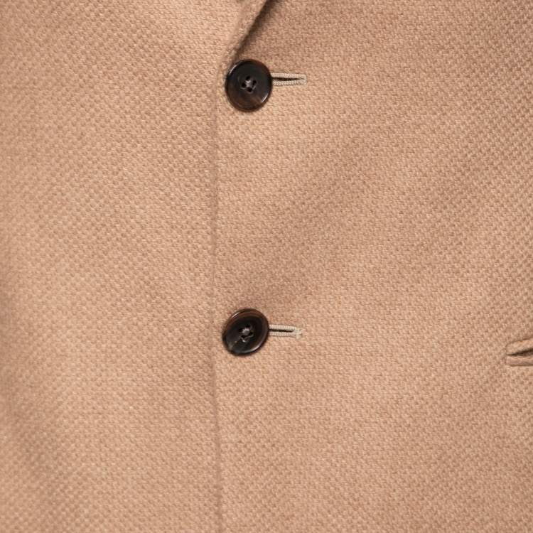 مملوكة مسبقًا Armani Collezioni Beige Camel Single Breasted Blazer L