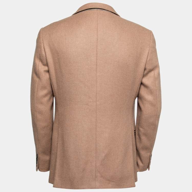 مملوكة مسبقًا Armani Collezioni Beige Camel Single Breasted Blazer L