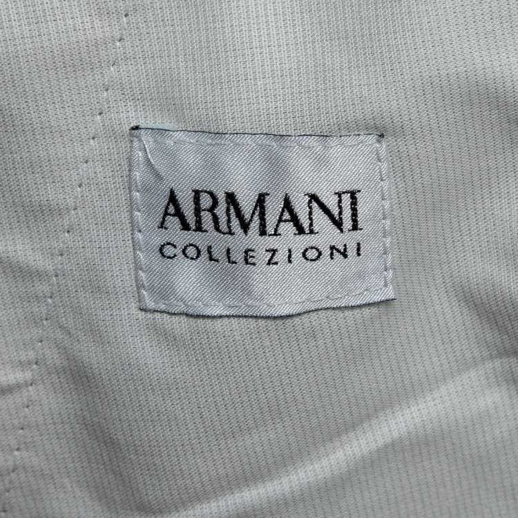 Pre Owned Armani Collezioni Light Grey Cotton Trousers L