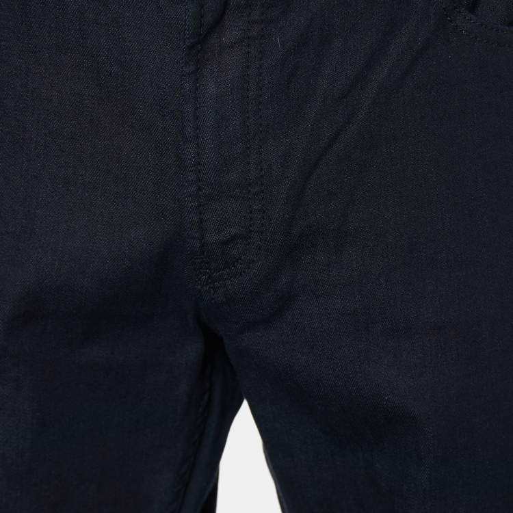 Pre Owned Armani Collezioni Black Denim Slim Fit Jeans 3XL