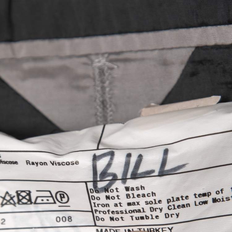 Pre Owned Armani Collezioni Charcoal Grey Wool Single-Breasted Blazer XL