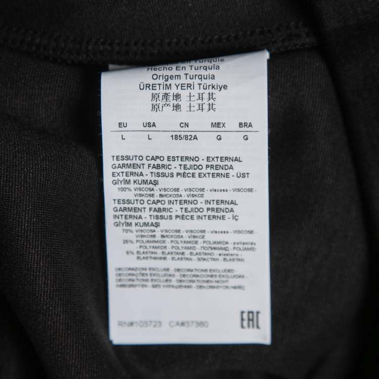 Pre Owned Armani Collezioni Black knit Drawstring track Pants L