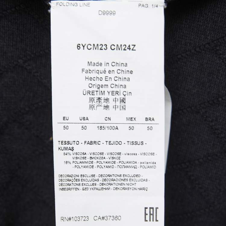 Pre Owned Armani Collezioni Navy Blue Knit Crew Neck Sweater S