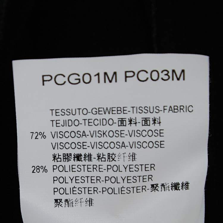 Pre Owned Armani Collezioni Black Knit Double Breasted Shirt XL