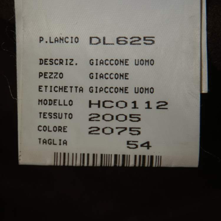 Pre Owned Armani Collezioni Vintage Brown Faux Suede Zip Front Jacket XXL