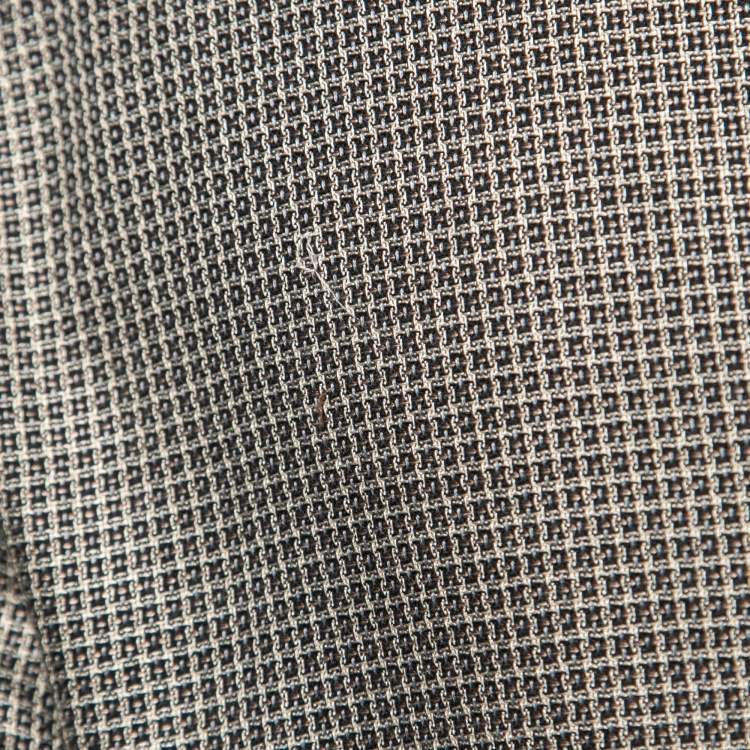 Pre Owned Armani Collezioni Multicolor Textured Wool Blend Blazer L