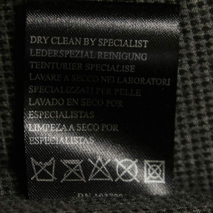 Pre Owned Armani Collezioni Brown Lambskin Leather Zip-Up Jacket S