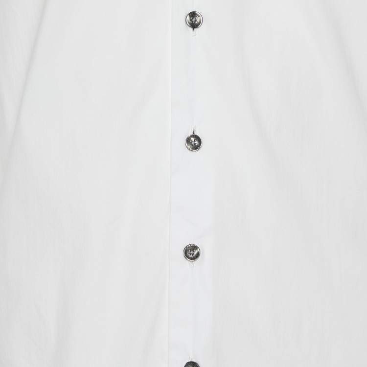Pre Owned Armani Collezioni White Cotton Long Sleeve Shirt M