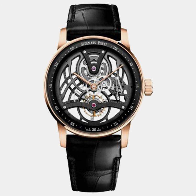 Pre Owned Audemars Piguet Code 11.5 26600Or.Oo.D002Cr.01 Manual Winding Skeleton 18k Rose Gold Men's Wristwatch 41 mm  