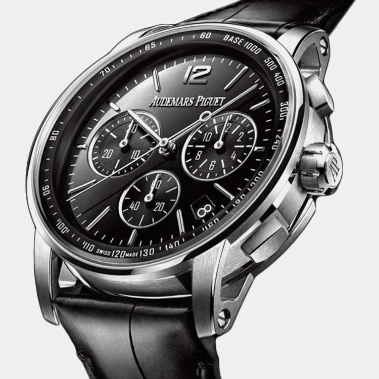 Pre Owned Audemars Piguet Code 11.59 26393Bc.Oo.A002Cr.01 Automatic Black 18k White Gold Men's Wristwatch 41 mm  