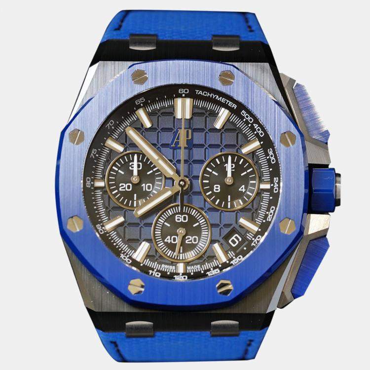 Pre Owned Audemars Piguet Royal Oak Offshore 26420CE Automatic Blue Ceramic Men’s Wristwatch 43 mm