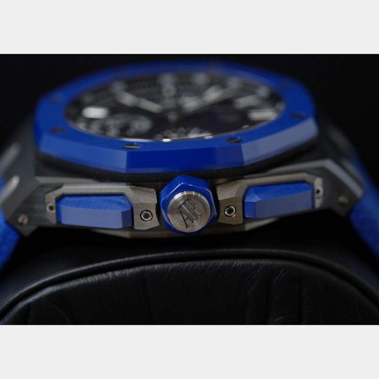 Pre Owned Audemars Piguet Royal Oak Offshore 26420CE Automatic Blue Ceramic Men’s Wristwatch 43 mm