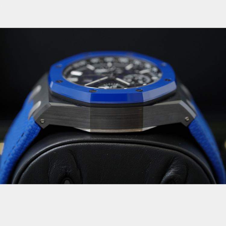 Pre Owned Audemars Piguet Royal Oak Offshore 26420CE Automatic Blue Ceramic Men’s Wristwatch 43 mm