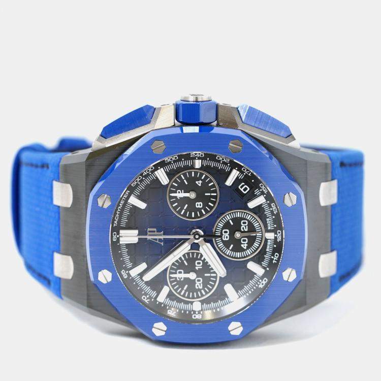 Pre Owned Audemars Piguet Royal Oak Offshore 26420CE Automatic Blue Ceramic Men’s Wristwatch 43 mm