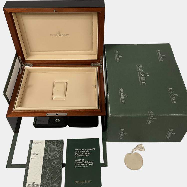 Pre Owned Audemars Piguet Black 18k Rose Gold Royal Oak Offshore Manual Winding Men's Wristwatch 44 mm