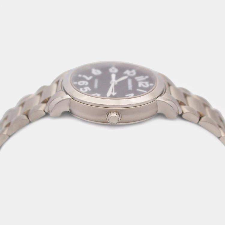Pre Owned Audemars Piguet Black Stainless Steel Millenary 15049ST Automatic Men's Wristwatch 38 mm