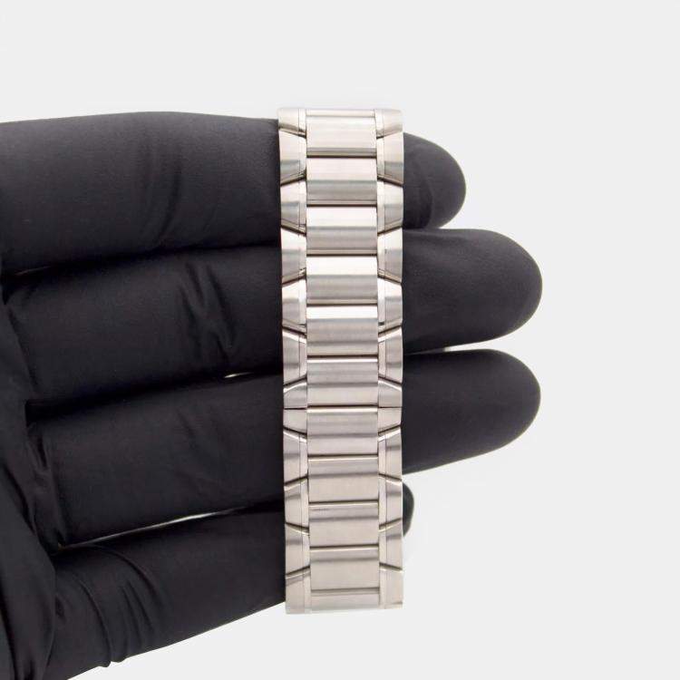 Pre Owned Audemars Piguet Black Stainless Steel Millenary 15049ST Automatic Men's Wristwatch 38 mm