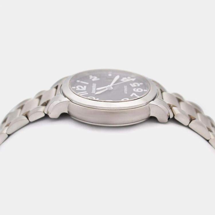 Pre Owned Audemars Piguet Black Stainless Steel Millenary 15049ST Automatic Men's Wristwatch 38 mm