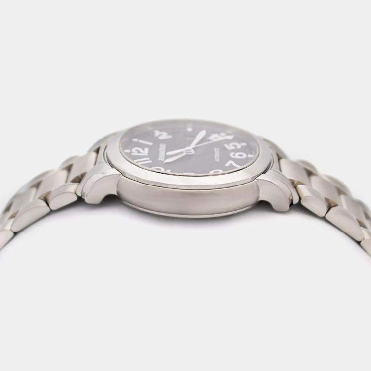Pre Owned Audemars Piguet Black Stainless Steel Millenary 15049ST Automatic Men's Wristwatch 38 mm