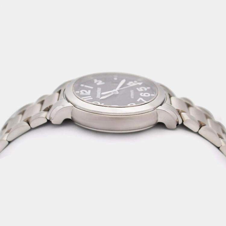 Pre Owned Audemars Piguet Black Stainless Steel Millenary 15049ST Automatic Men's Wristwatch 38 mm
