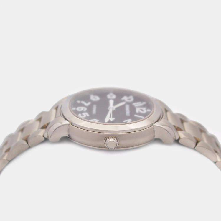 Pre Owned Audemars Piguet Black Stainless Steel Millenary 15049ST Automatic Men's Wristwatch 38 mm
