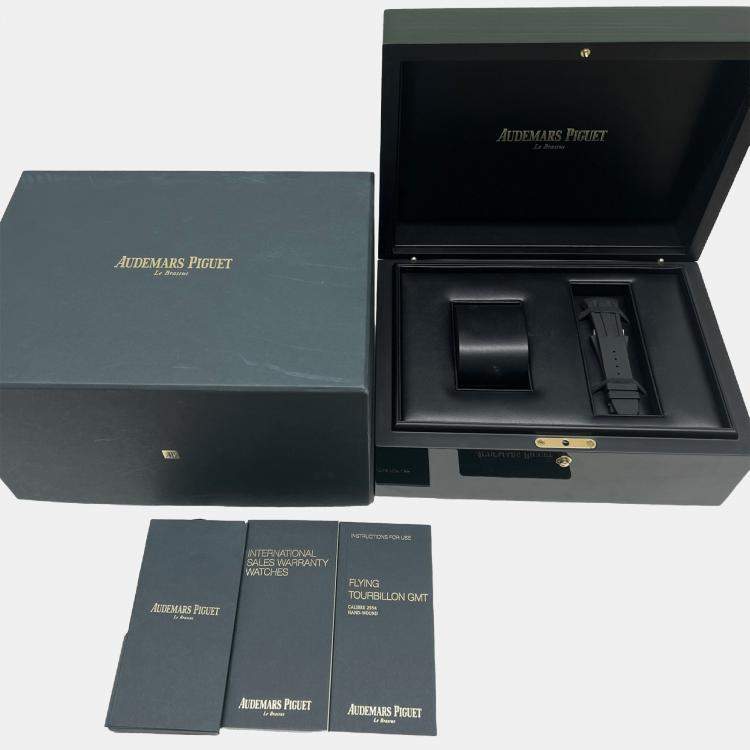 Pre Owned Audemars Piguet Royal Oak Concept Flying Tourbillon GMT 26589IO.OO.D030CA.01 Manual Winding Titanium Skeleton Dial Men's Wristwatch 44mm