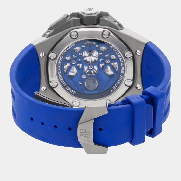 Pre Owned Audemars Piguet Royal Oak Concept Flying Tourbillon GMT 26589IO.OO.D030CA.01 Manual Winding Titanium Skeleton Dial Men's Wristwatch 44mm